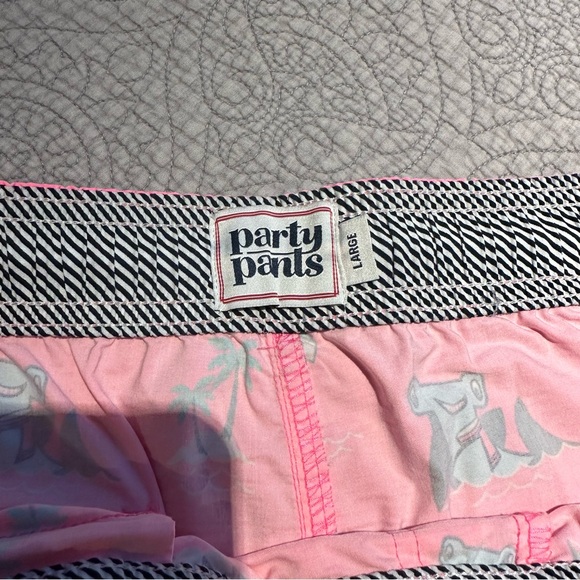 Pink Men’s Swim Shorts with Fun Print - Picture 2 of 3